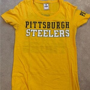 PINK Victoria's Secret Yellow Pittsburgh Steelers Tee